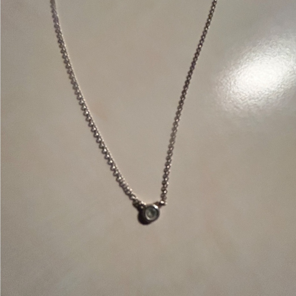 Tiffany & Co. Silver Necklace with Gemstone